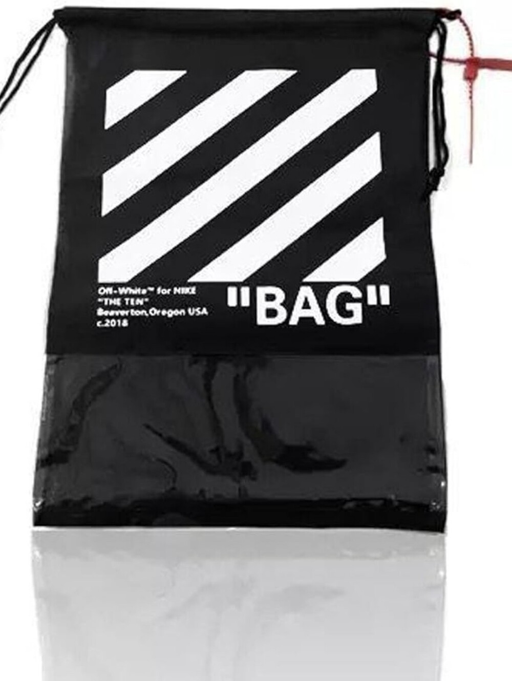 Black and White "BAG" Drawstring Toiletry Pouch